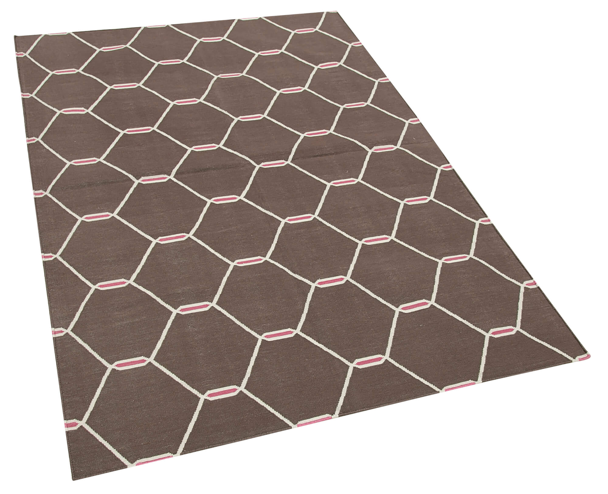 4x5 Brown Dhurrie Rug - 32507