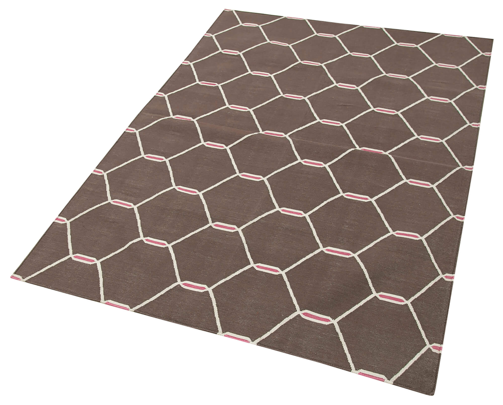 4x5 Brown Dhurrie Rug - 32507