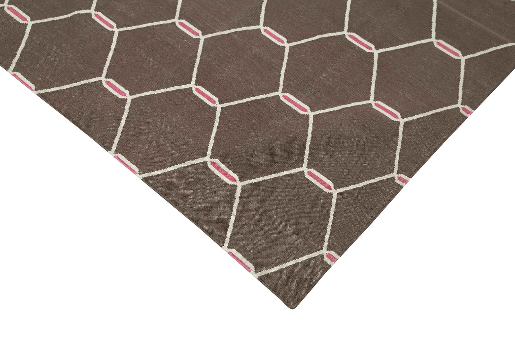 4x5 Brown Dhurrie Rug - 32507