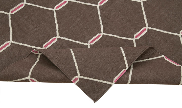 4x5 Brown Dhurrie Rug - 32507