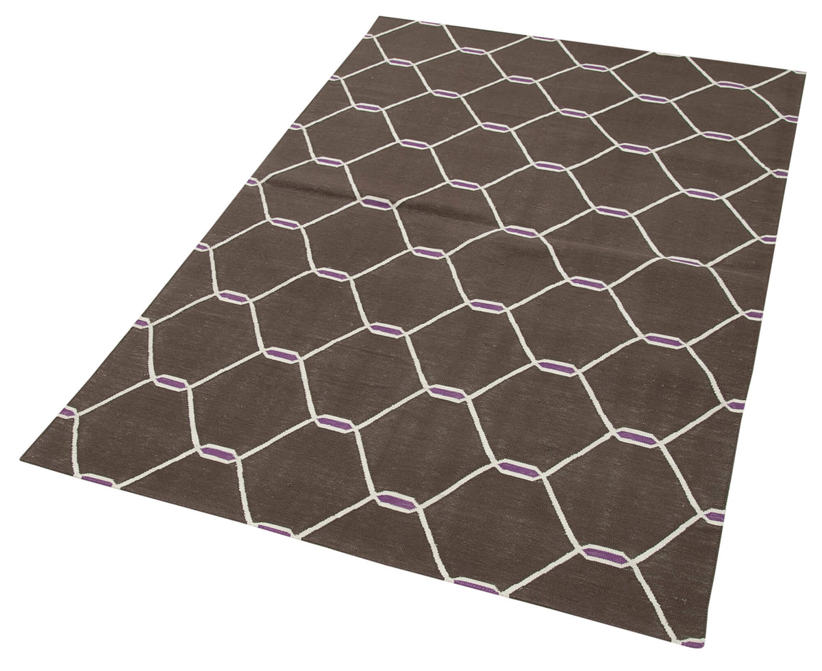 4x6 Brown Dhurrie Rug - 32511