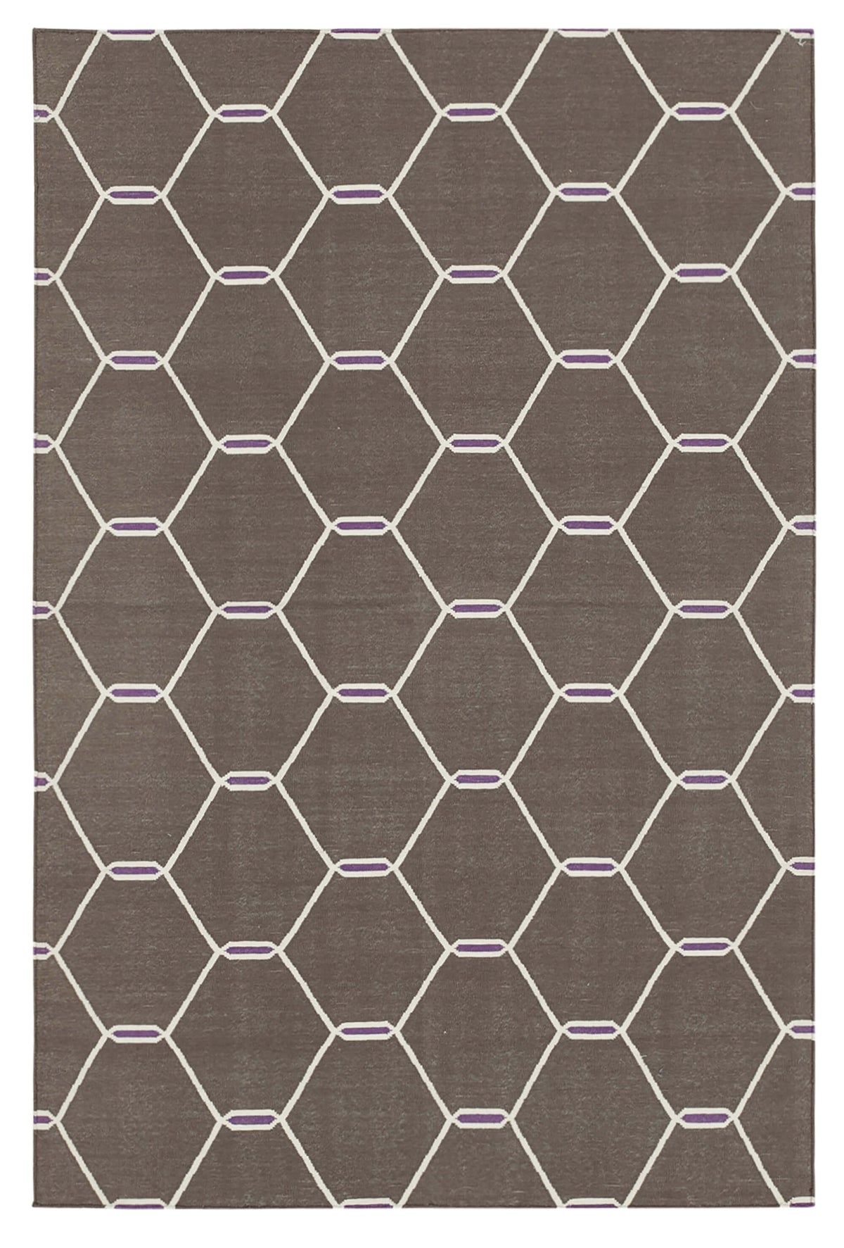 4x5 Brown Dhurrie Rug - 32512