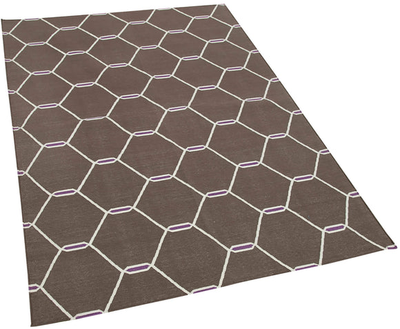 4x5 Brown Dhurrie Rug - 32512