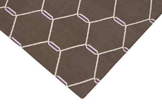 4x5 Brown Dhurrie Rug - 32512