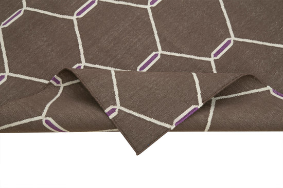 4x5 Brown Dhurrie Rug - 32512