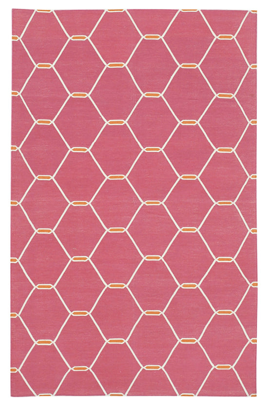 4x6 Pink Dhurrie Rug - 32513