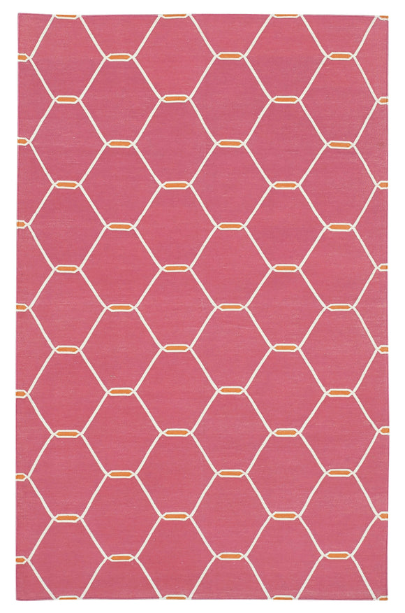 4x6 Pink Dhurrie Rug - 32513