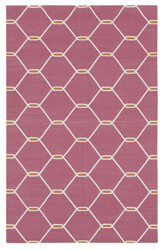 3x5 Fuchsia Dhurrie Rug - 32515