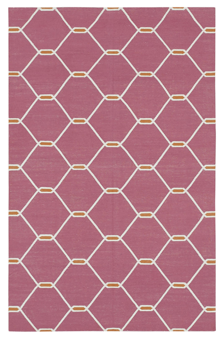 3x5 Fuchsia Dhurrie Rug - 32515