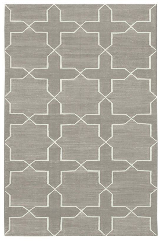 4x6 White Dhurrie Rug - 32522