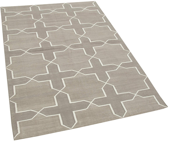 4x6 White Dhurrie Rug - 32522