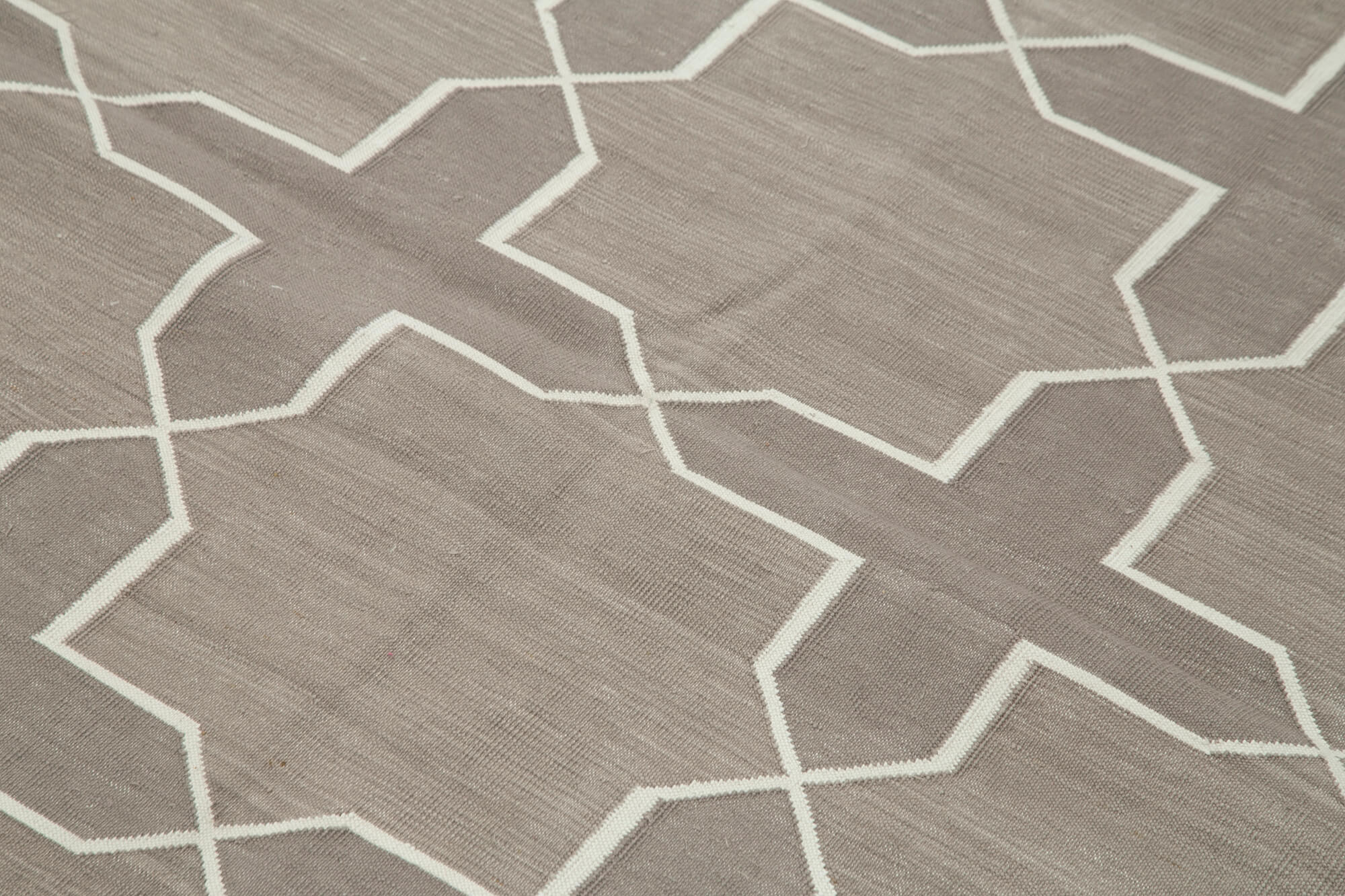 4x6 White Dhurrie Rug - 32522