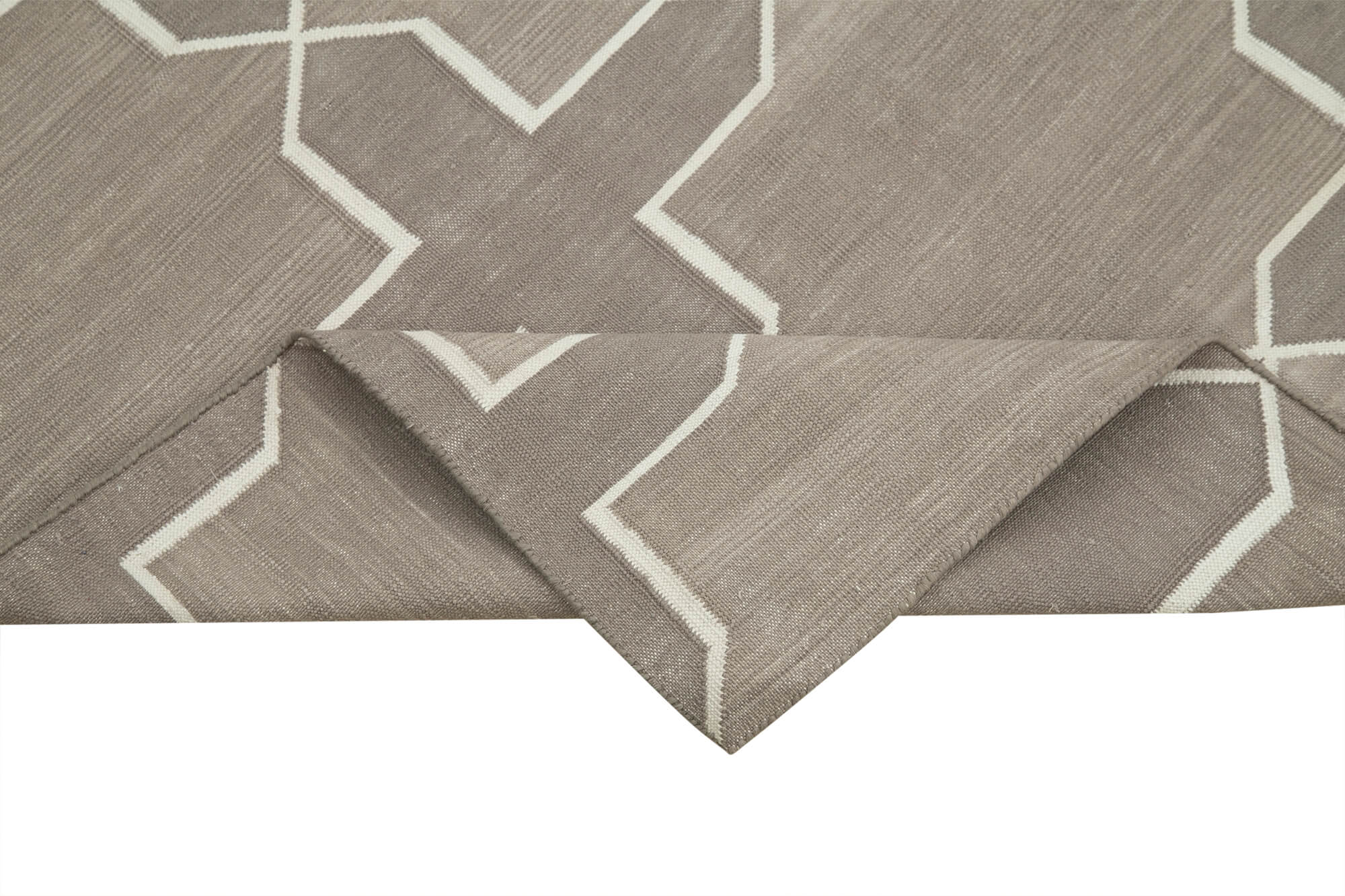 4x6 White Dhurrie Rug - 32522