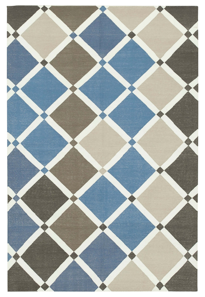 3x5 Blue Dhurrie Rug - 32524