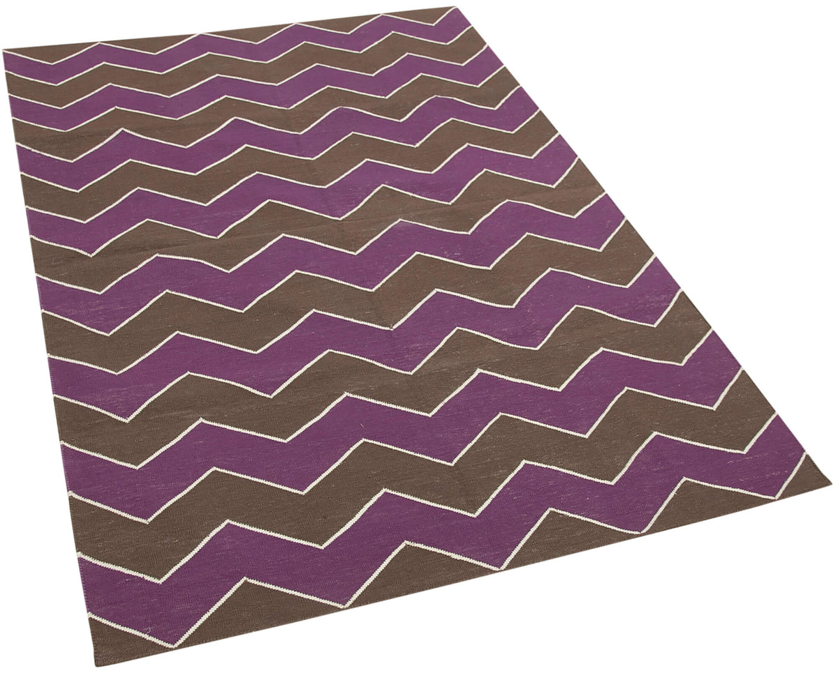 4x5 Brown Dhurrie Rug - 32526