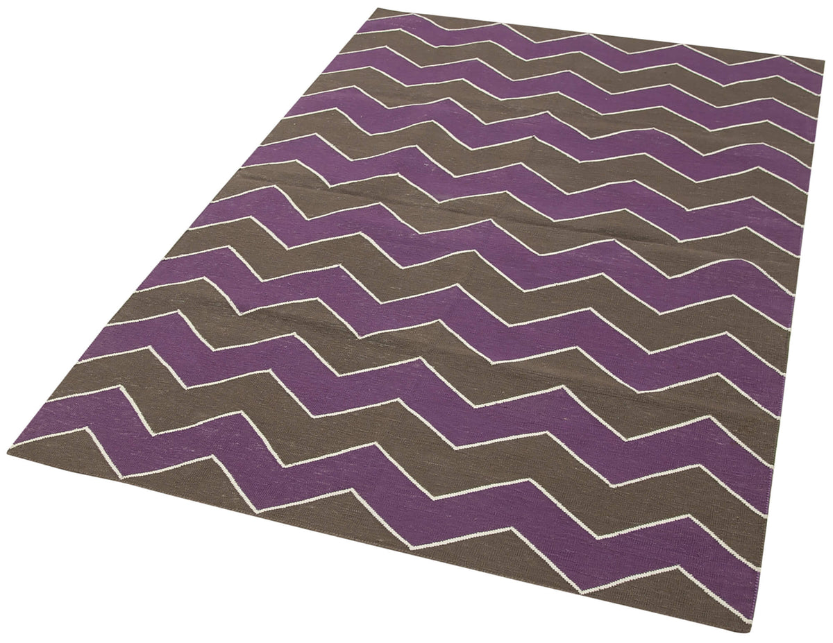 4x5 Brown Dhurrie Rug - 32526