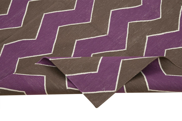 4x5 Brown Dhurrie Rug - 32526