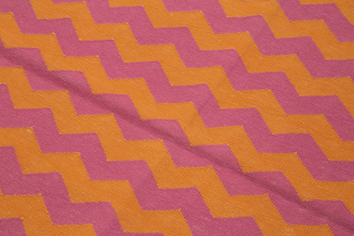 3x5 Orange Dhurrie Rug - 32527