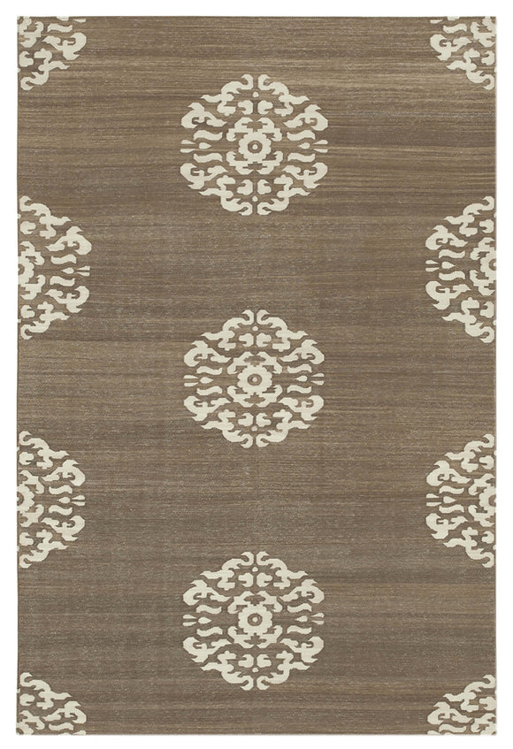 4x5 Brown Dhurrie Rug - 32531