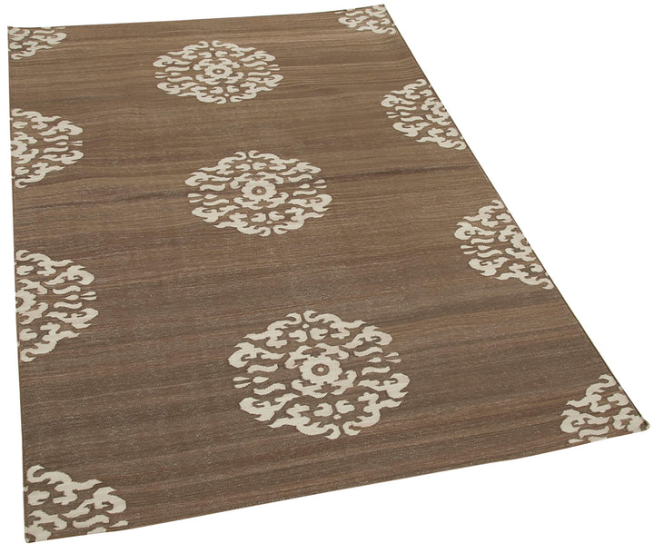 4x5 Brown Dhurrie Rug - 32531
