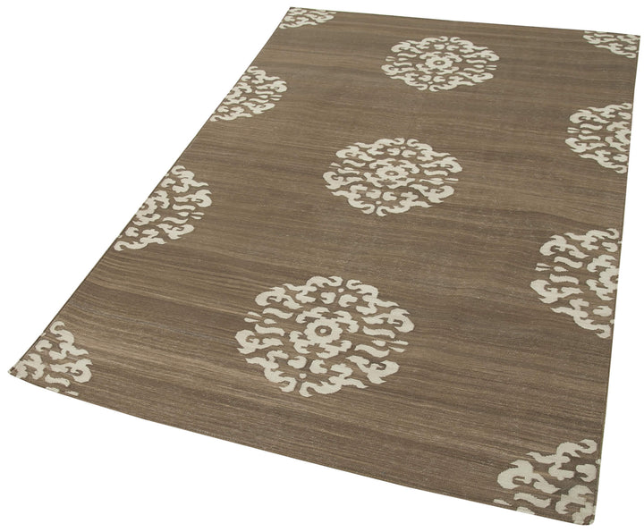 4x5 Brown Dhurrie Rug - 32531