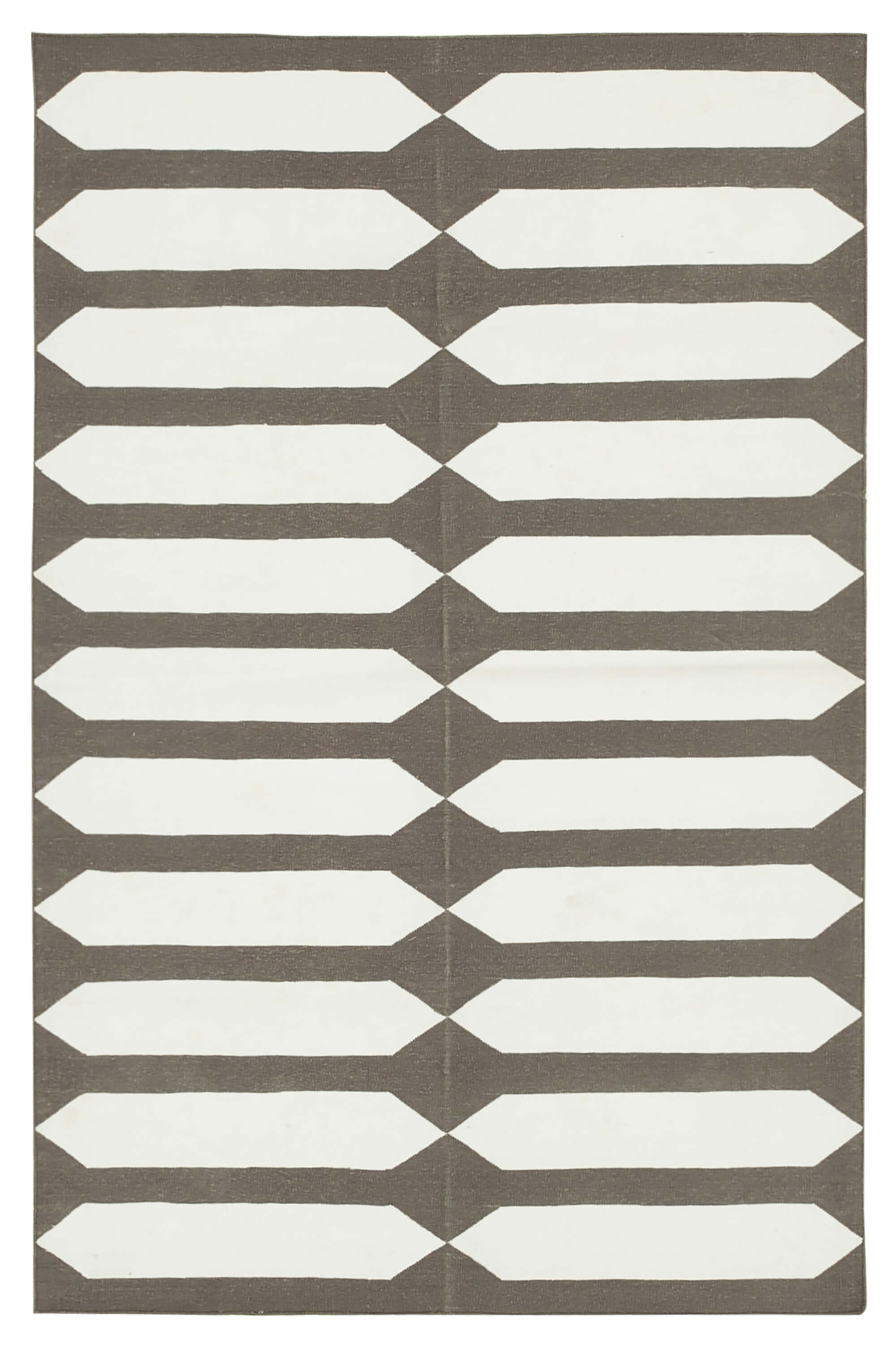 4x5 Brown Dhurrie Rug - 32534