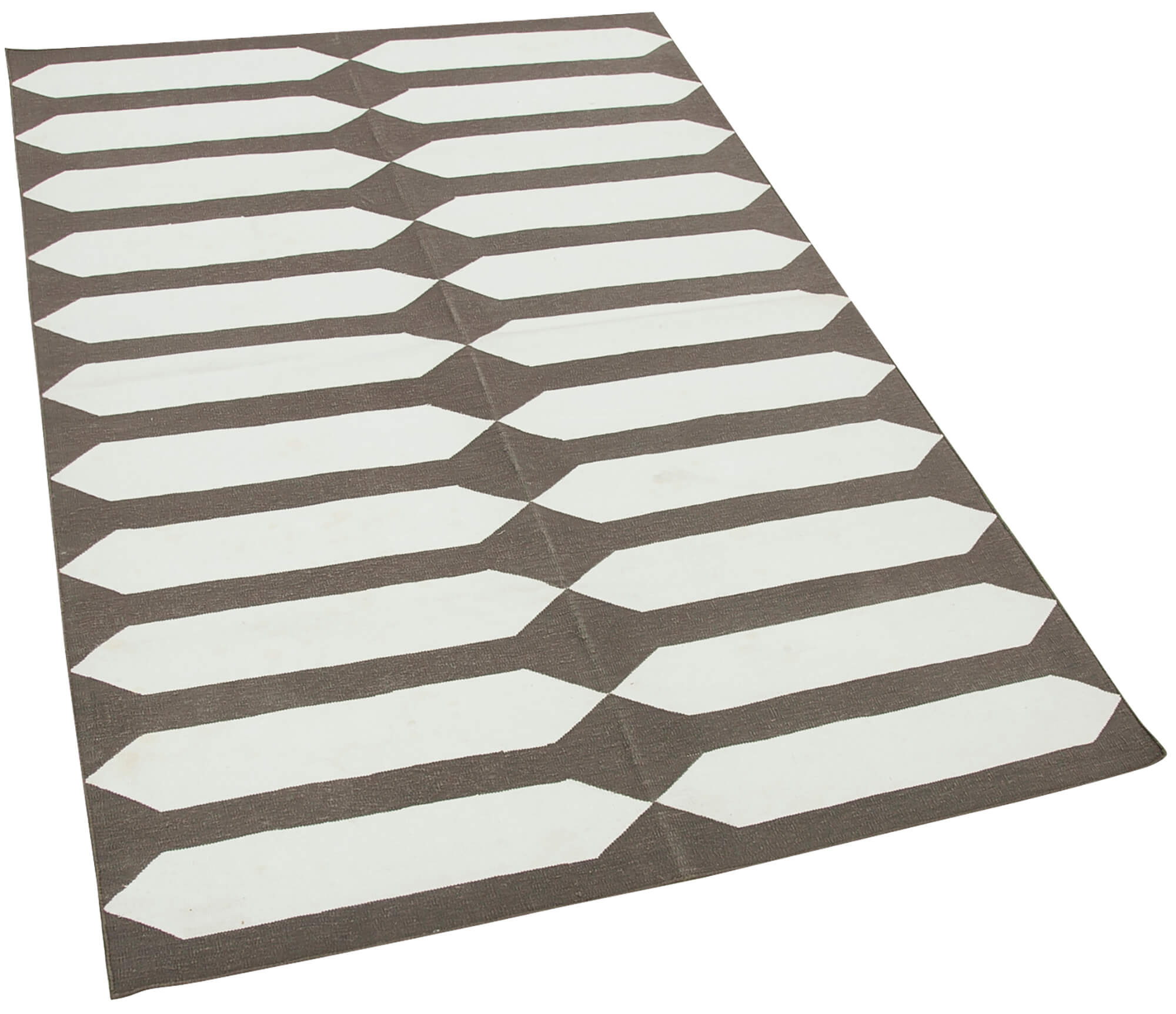 4x5 Brown Dhurrie Rug - 32534
