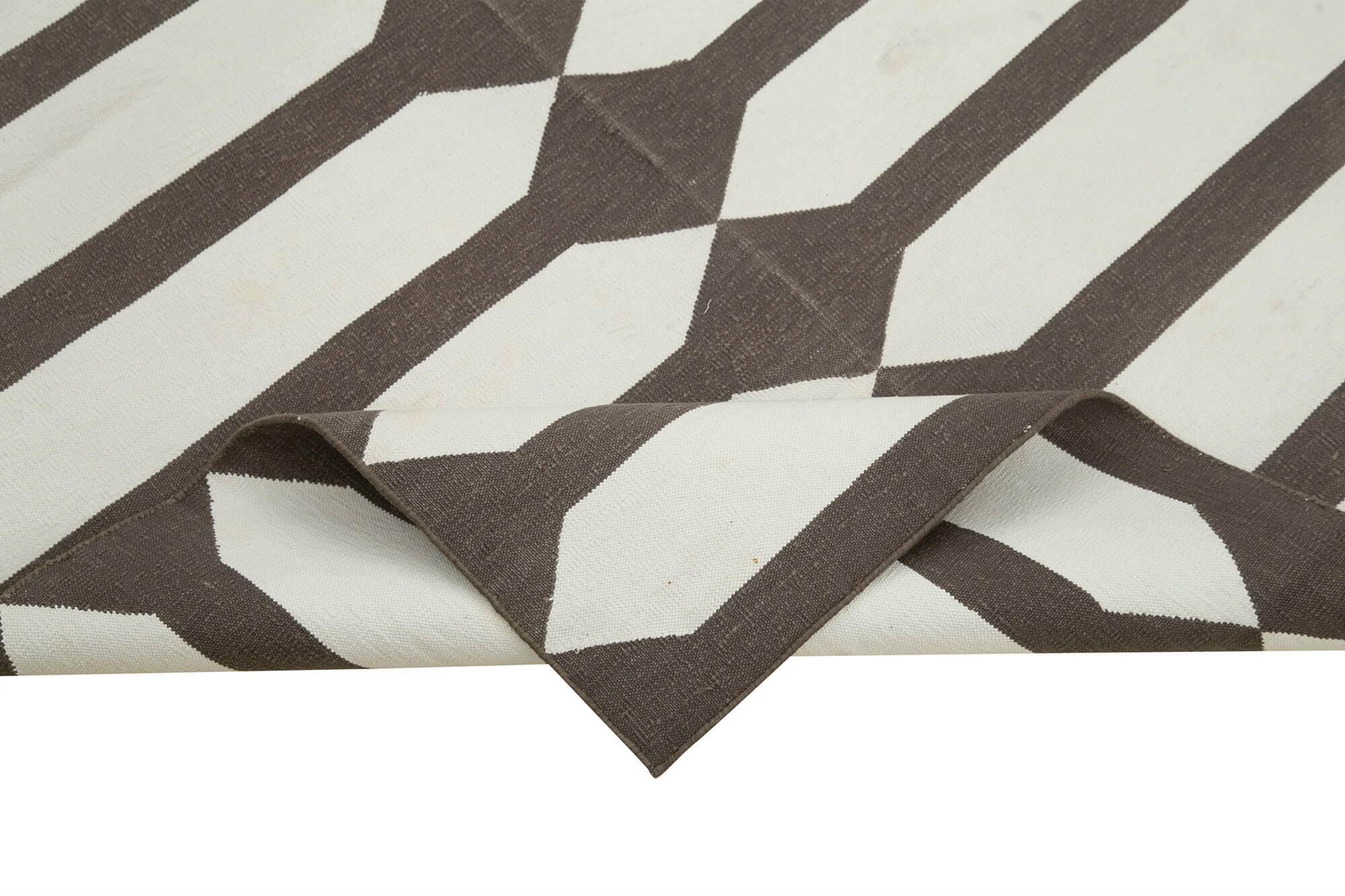 4x5 Brown Dhurrie Rug - 32534