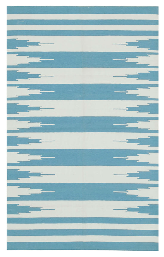 3x5 Turquoise Dhurrie Rug - 32538