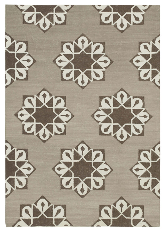 4x5 Brown Dhurrie Rug - 32544