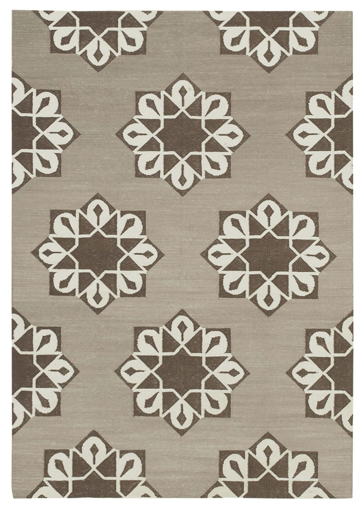 4x5 Brown Dhurrie Rug - 32544