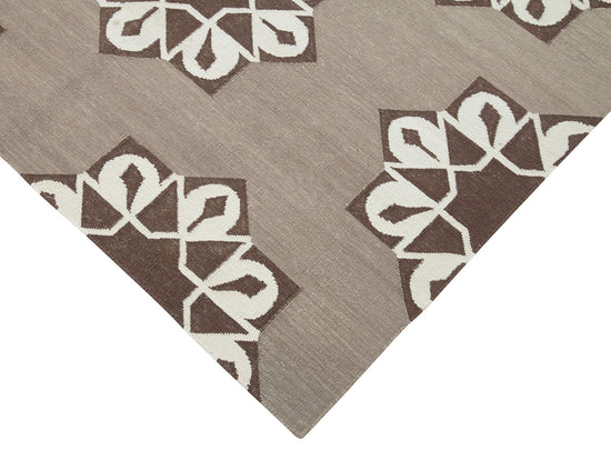 4x5 Brown Dhurrie Rug - 32544