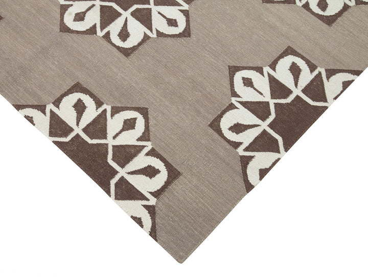 4x5 Brown Dhurrie Rug - 32544