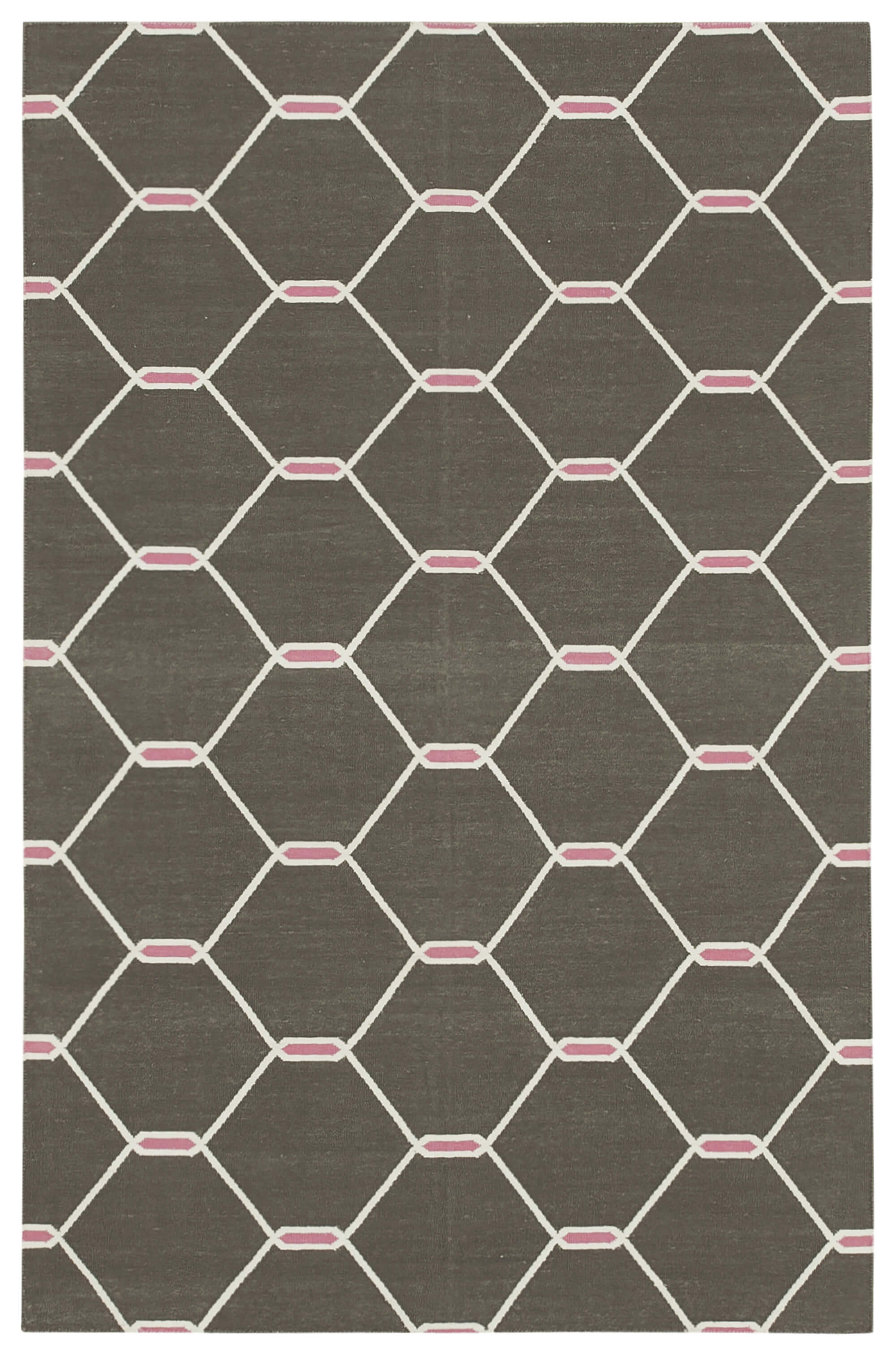 4x5 Brown Dhurrie Rug - 32549