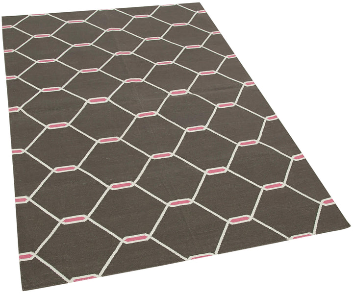 4x5 Brown Dhurrie Rug - 32549