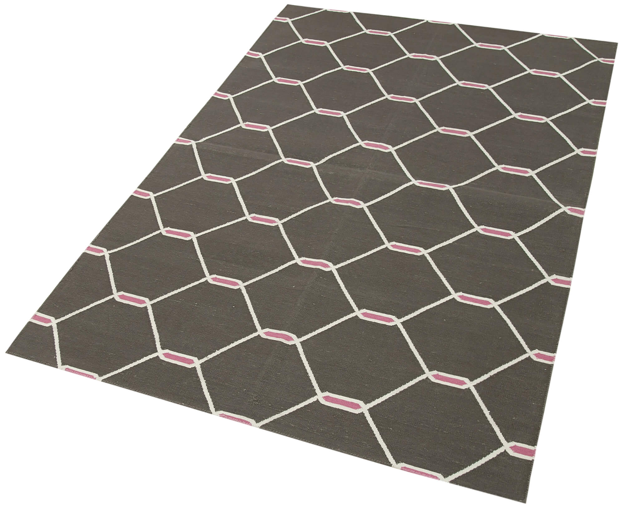 4x5 Brown Dhurrie Rug - 32549