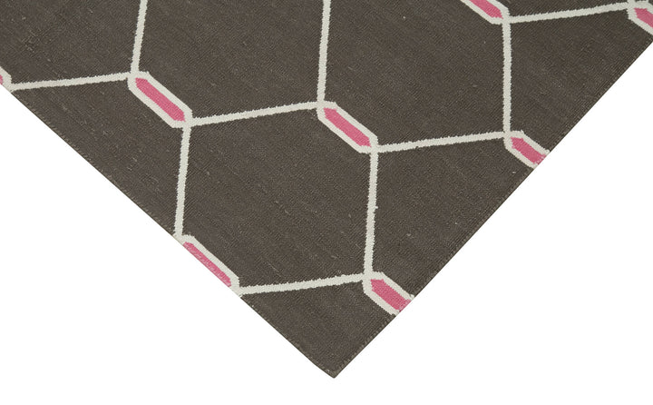 4x5 Brown Dhurrie Rug - 32549