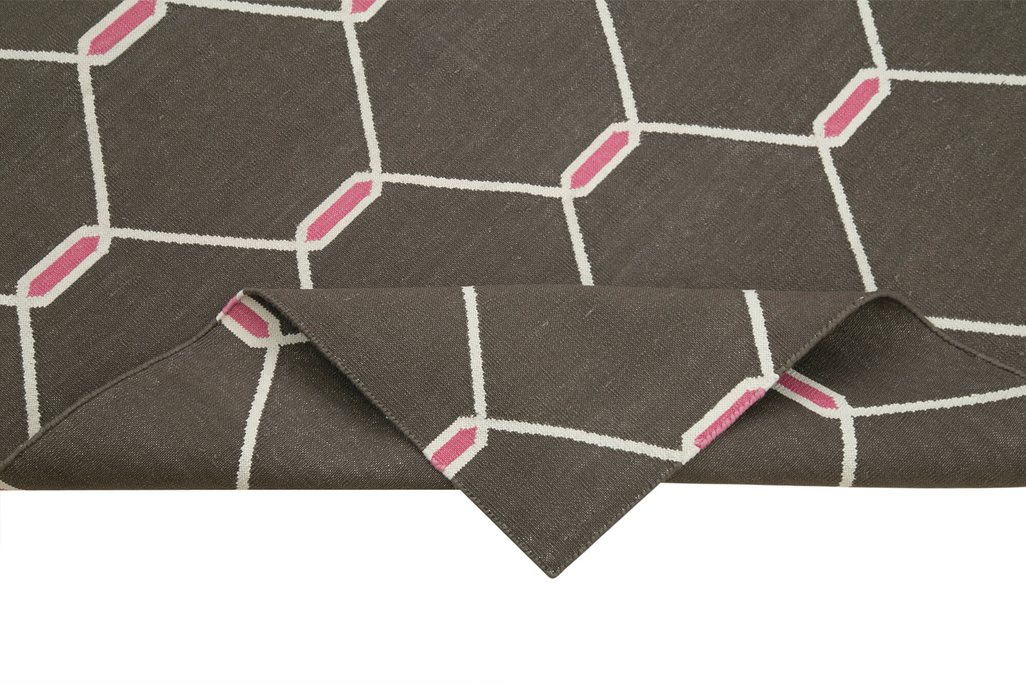 4x5 Brown Dhurrie Rug - 32549