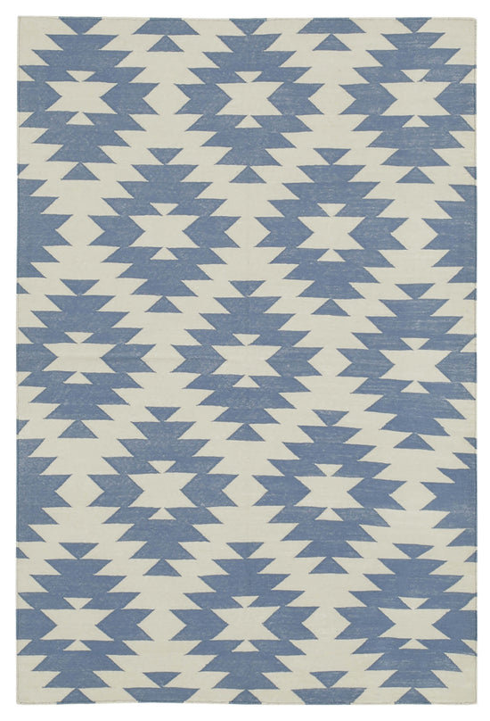 4x5 Blue Dhurrie Rug - 32550