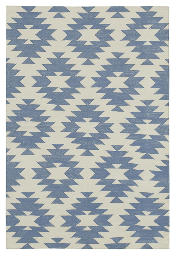 4x5 Blue Dhurrie Rug - 32550