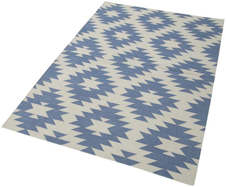4x5 Blue Dhurrie Rug - 32550