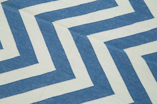 4x5 Blue Dhurrie Rug - 32552