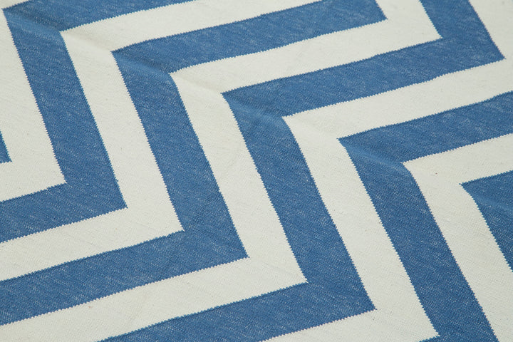 4x5 Blue Dhurrie Rug - 32552