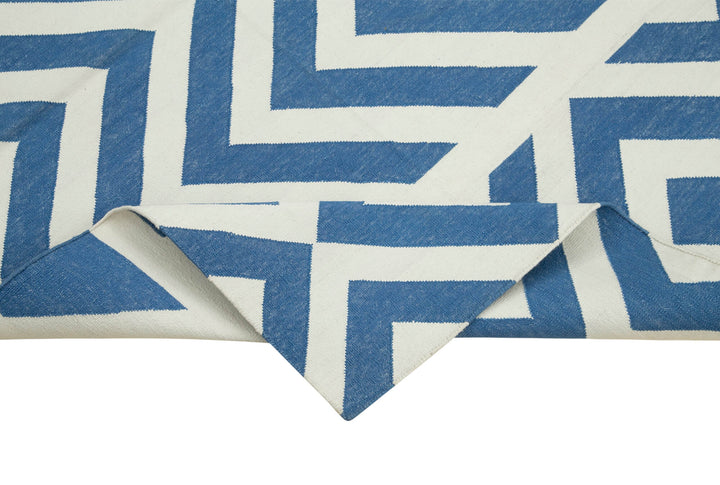 4x5 Blue Dhurrie Rug - 32552