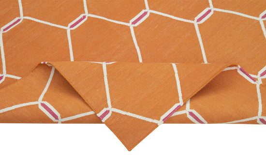 3x6 Orange Dhurrie Rug - 32556