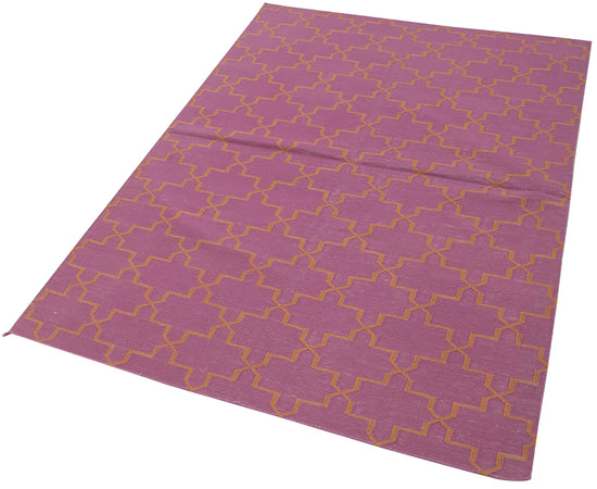 4x5 Fuchsia Dhurrie Rug - 32558