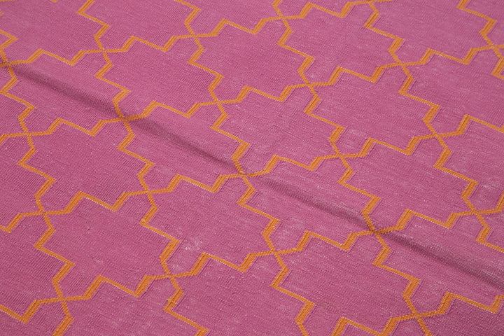 4x5 Fuchsia Dhurrie Rug - 32558