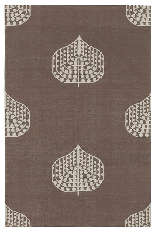 4x5 Brown Dhurrie Rug - 32560