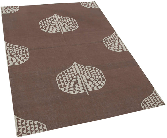 4x5 Brown Dhurrie Rug - 32560
