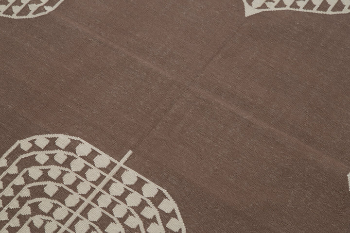 4x5 Brown Dhurrie Rug - 32560